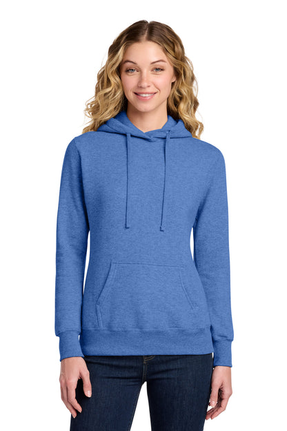 Heather Royal Port & Co Women's Core Fleece Pullover Hooded Sweatshirt LPC78H plain