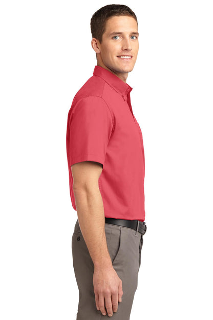 Hibiscus Port Authority Short Sleeve Easy Care Shirt. S508 plain