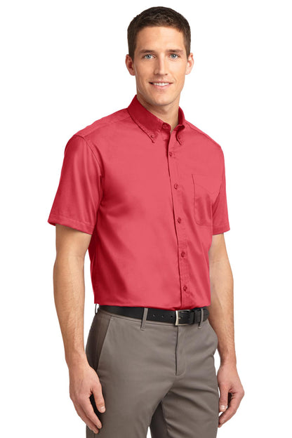 Hibiscus Port Authority Short Sleeve Easy Care Shirt. S508 plain