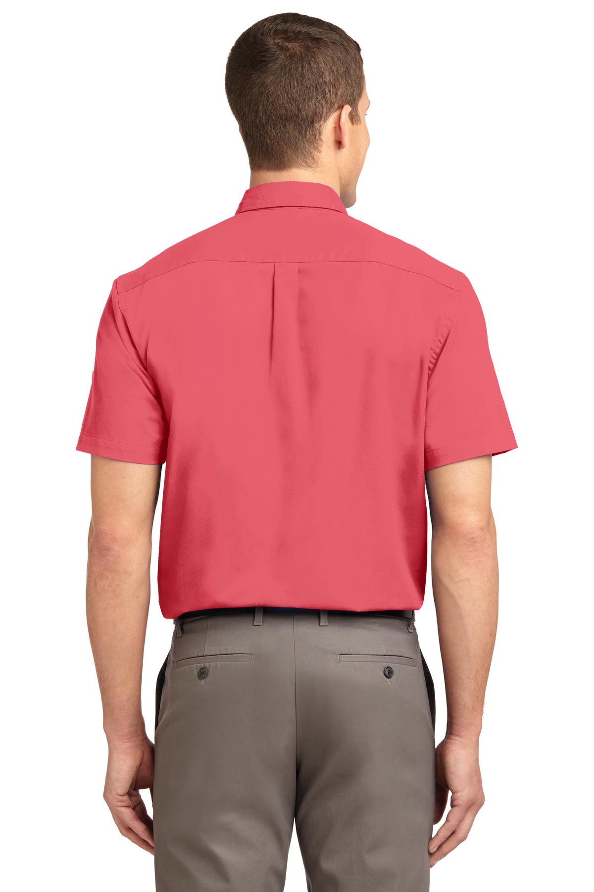 Hibiscus Port Authority Short Sleeve Easy Care Shirt. S508 plain