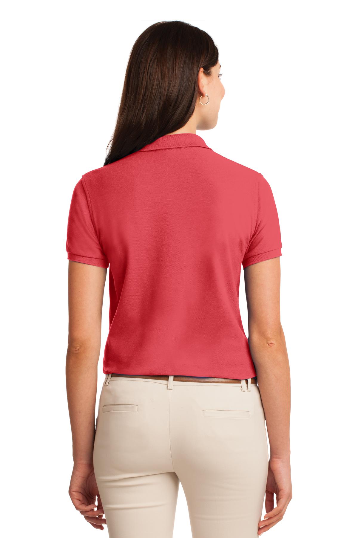 Hibiscus Port Authority Women's Silk Touch Polo. L500 plain