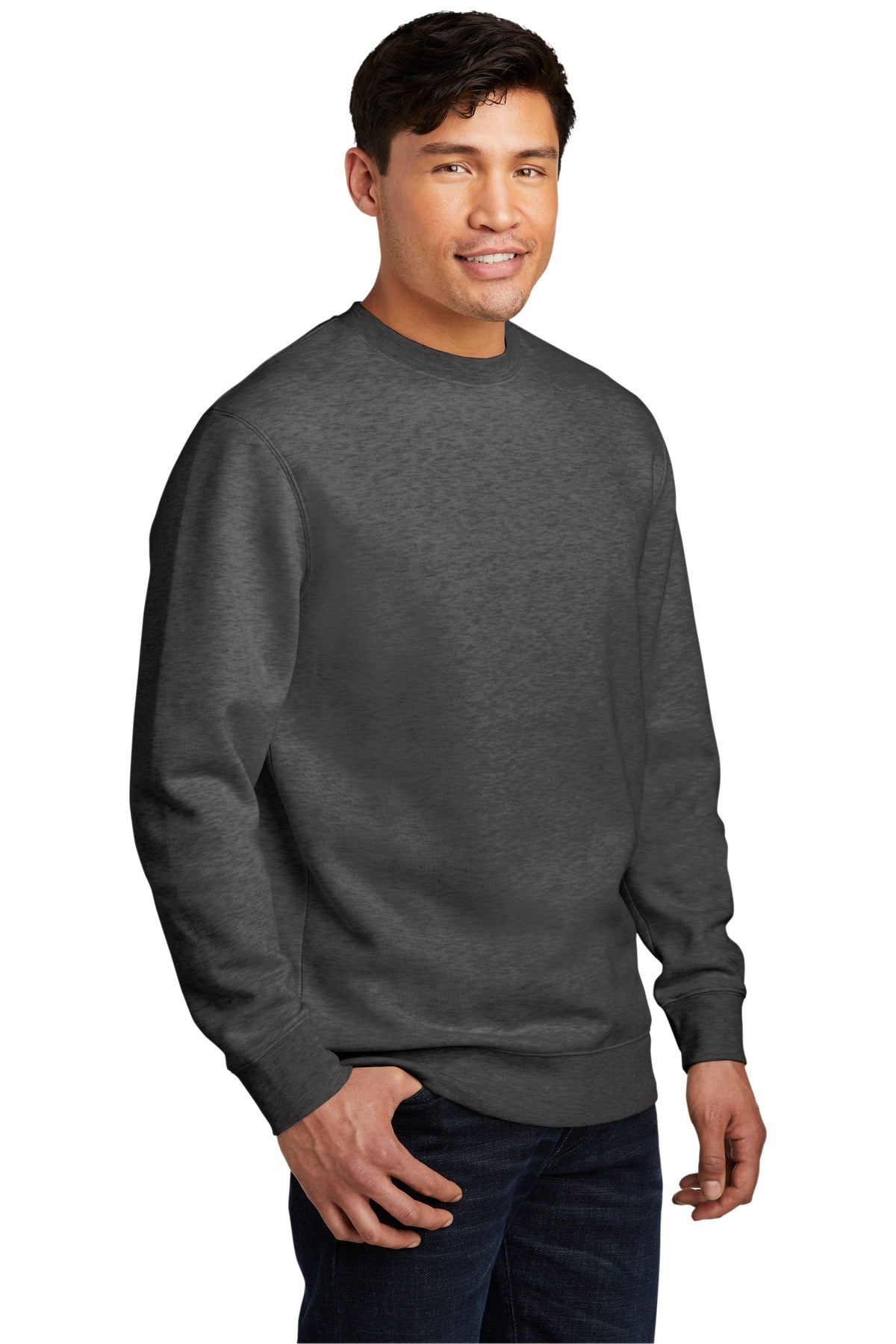 Ht Charcoal District V.I.T. Fleece Crew DT6104 plain