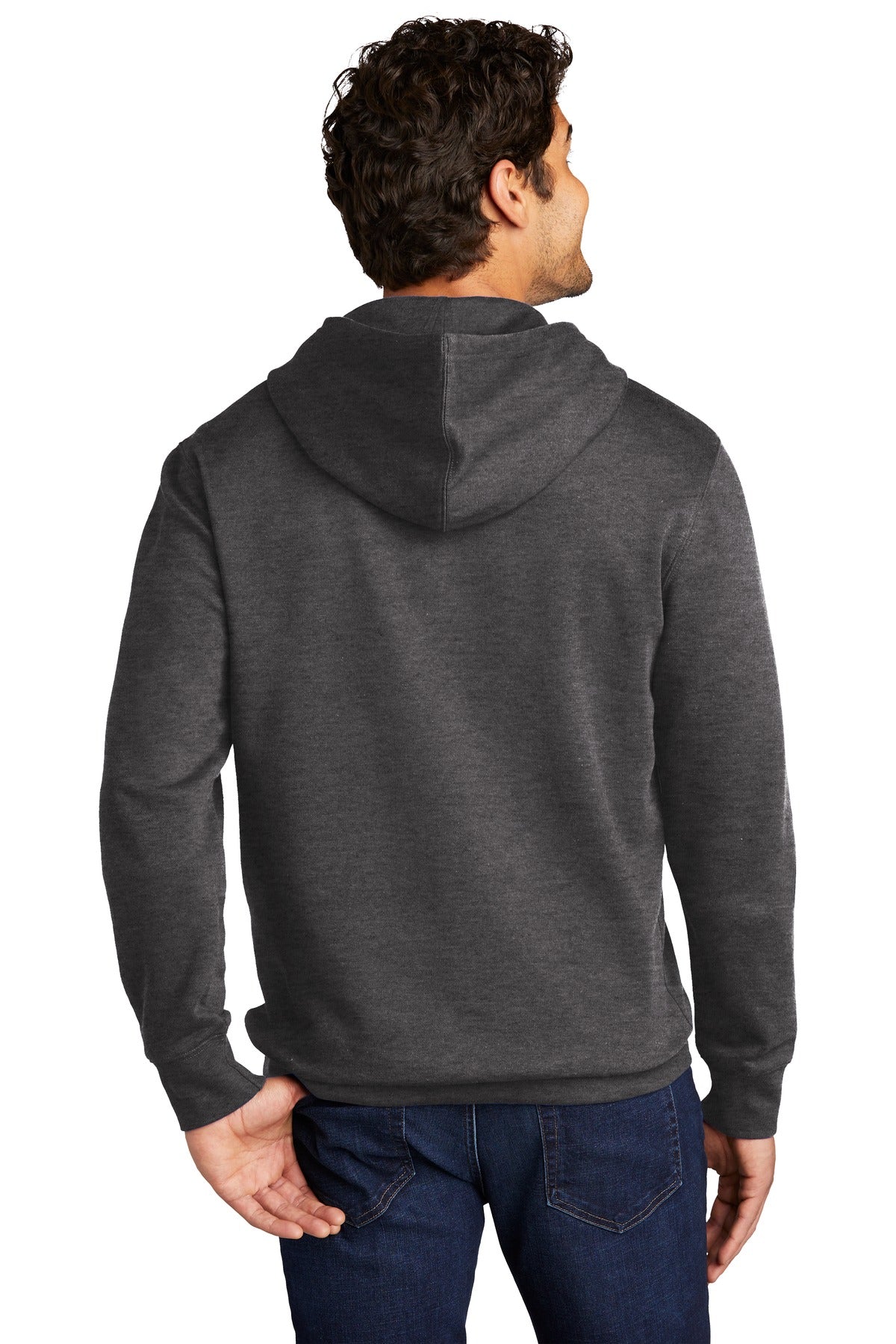 Ht Charcoal District V.I.T. Fleece Hoodie DT6100 plain