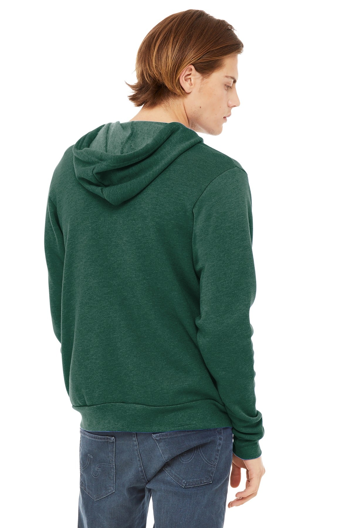 Ht Forest BELLA+CANVAS Unisex Sponge Fleece Full-Zip Hoodie. BC3739 plain