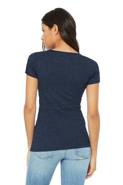 Ht Navy BELLA+CANVAS Women's Slim Fit Tee. BC6004 plain