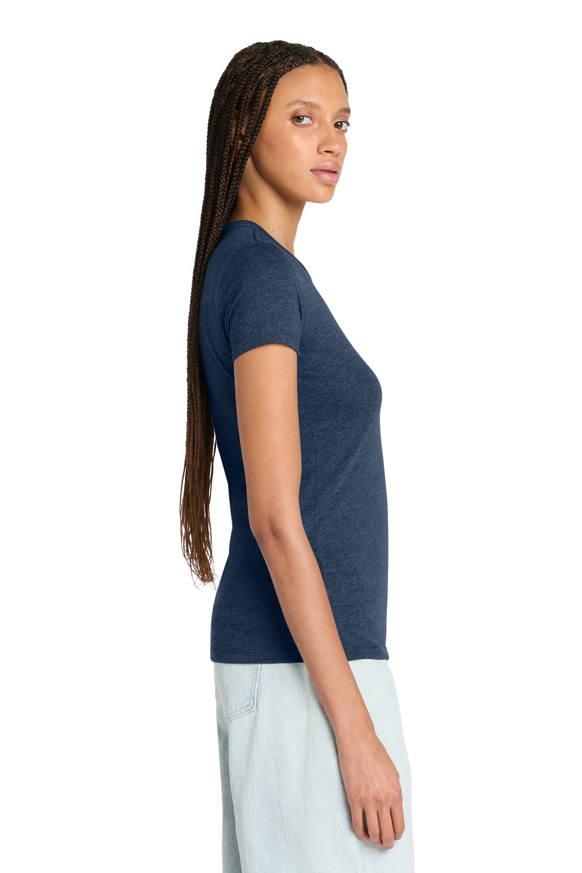 Ht Navy BELLA+CANVAS Women's Slim Fit Tee. BC6004