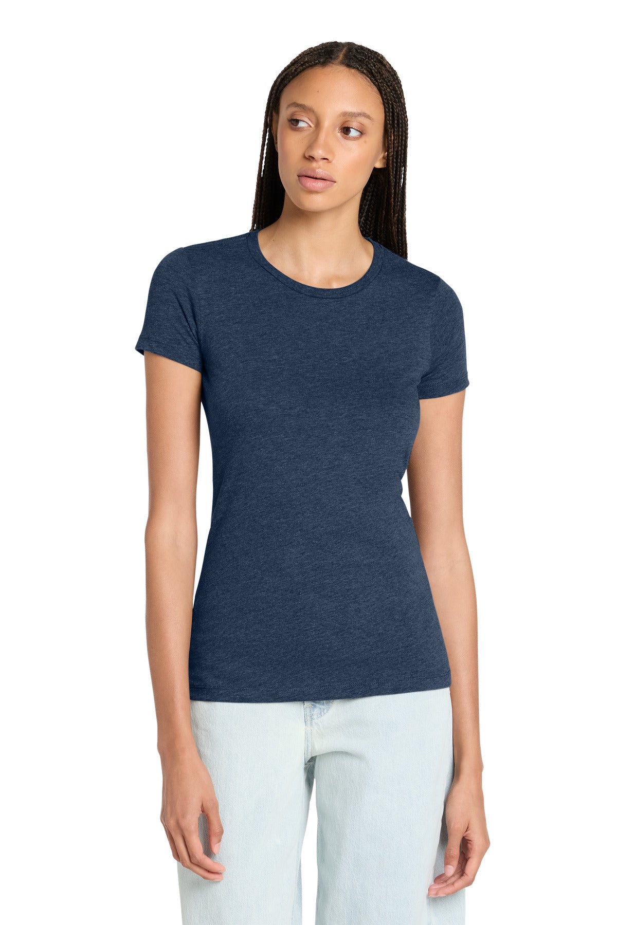 Ht Navy BELLA+CANVAS Women's Slim Fit Tee. BC6004
