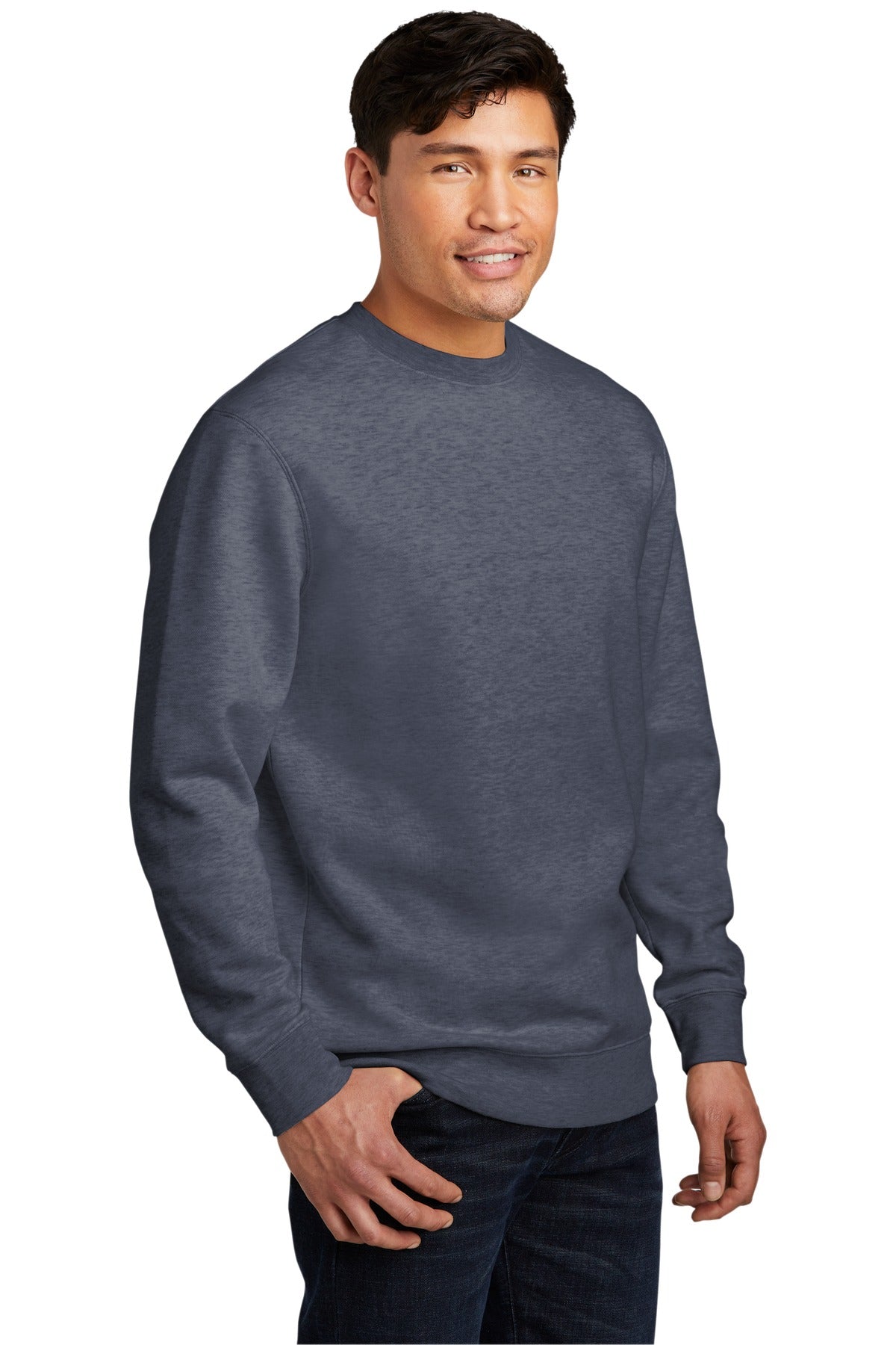 Ht Navy District V.I.T. Fleece Crew DT6104 plain
