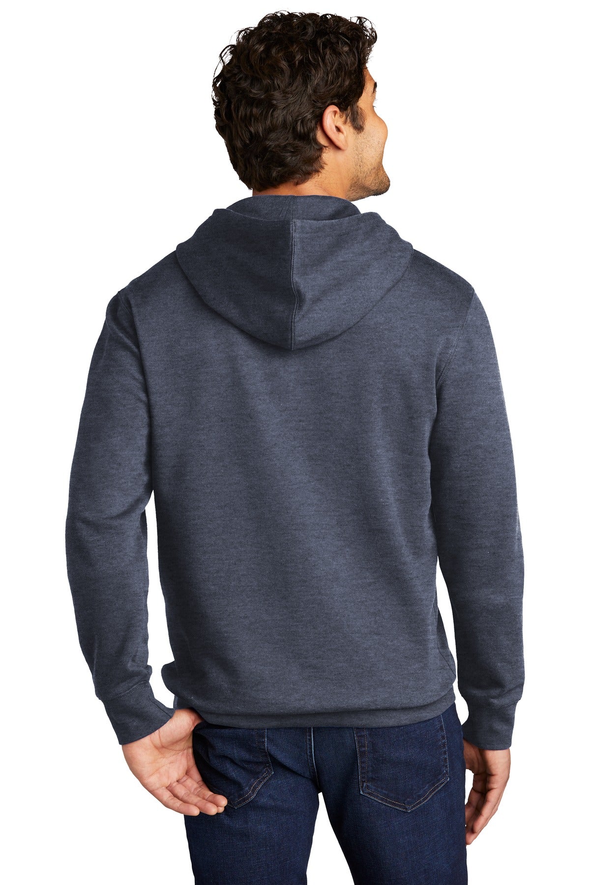 Ht Navy District V.I.T. Fleece Hoodie DT6100 plain