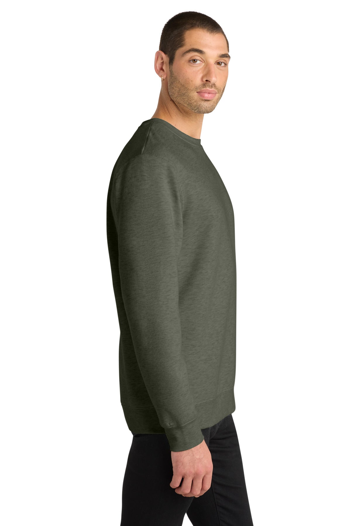 Ht Olive District V.I.T. Fleece Crew DT6104 plain
