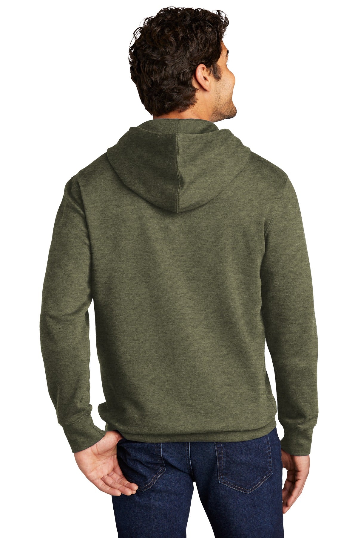 Ht Olive District V.I.T. Fleece Hoodie DT6100 plain