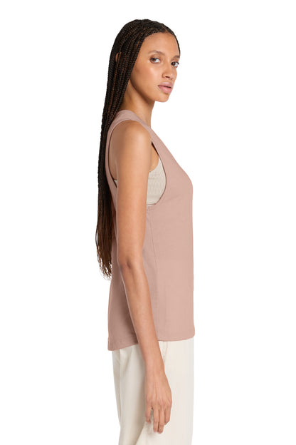 Ht Peach BELLA+CANVAS Women's Jersey Muscle Tank. BC6003 plain