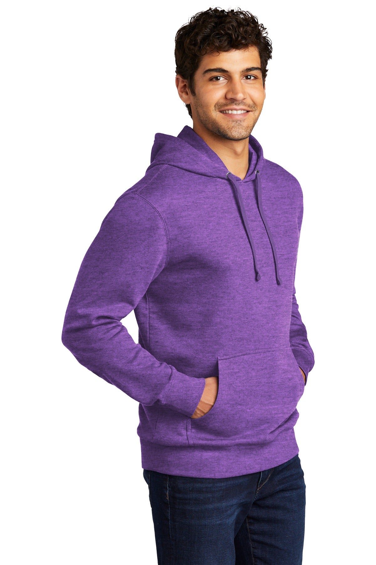 Ht Purple District V.I.T. Fleece Hoodie DT6100 plain