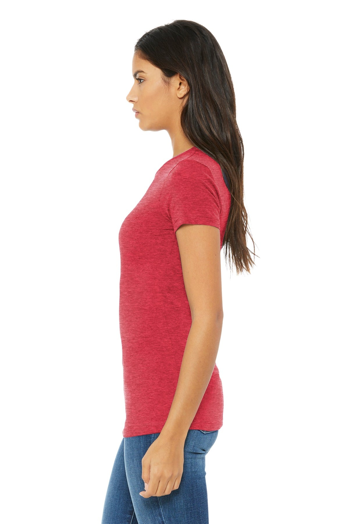 Ht Red BELLA+CANVAS Women's Slim Fit Tee. BC6004
