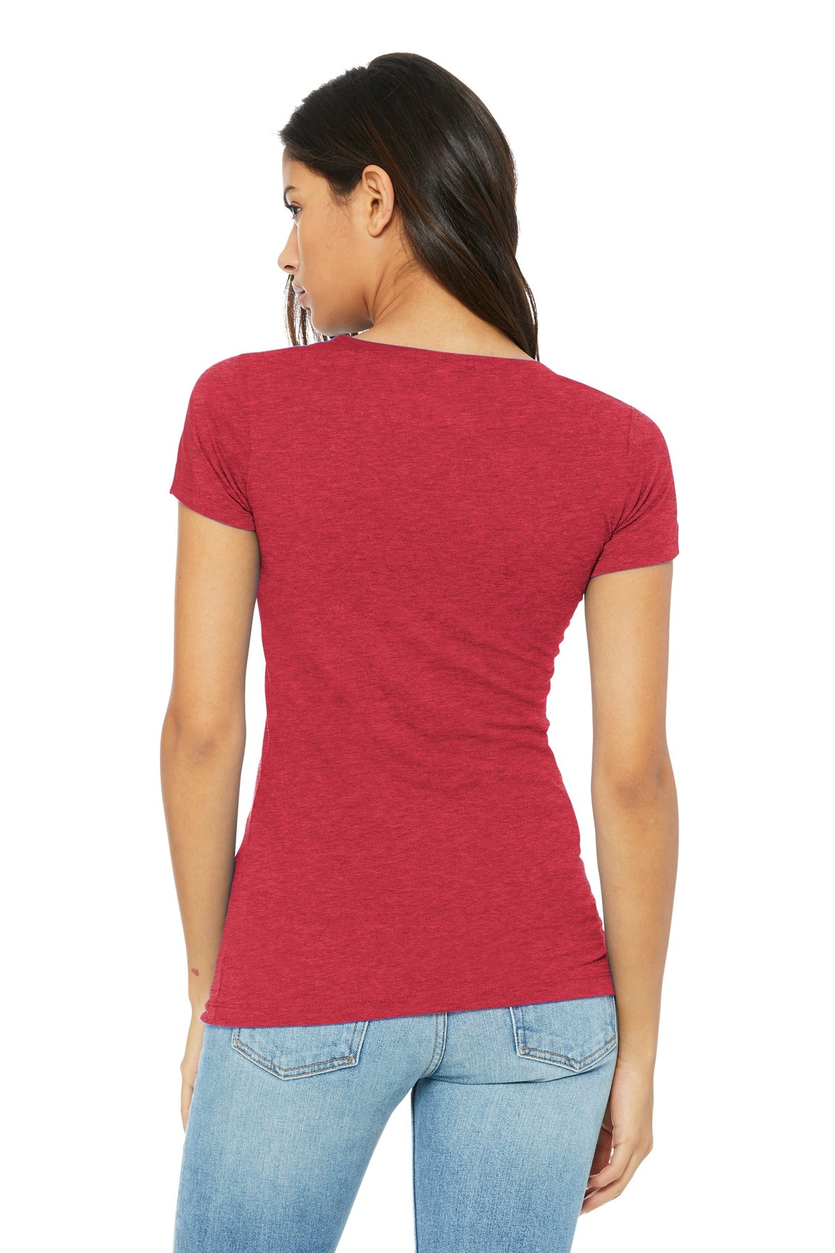 Ht Red BELLA+CANVAS Women's Slim Fit Tee. BC6004