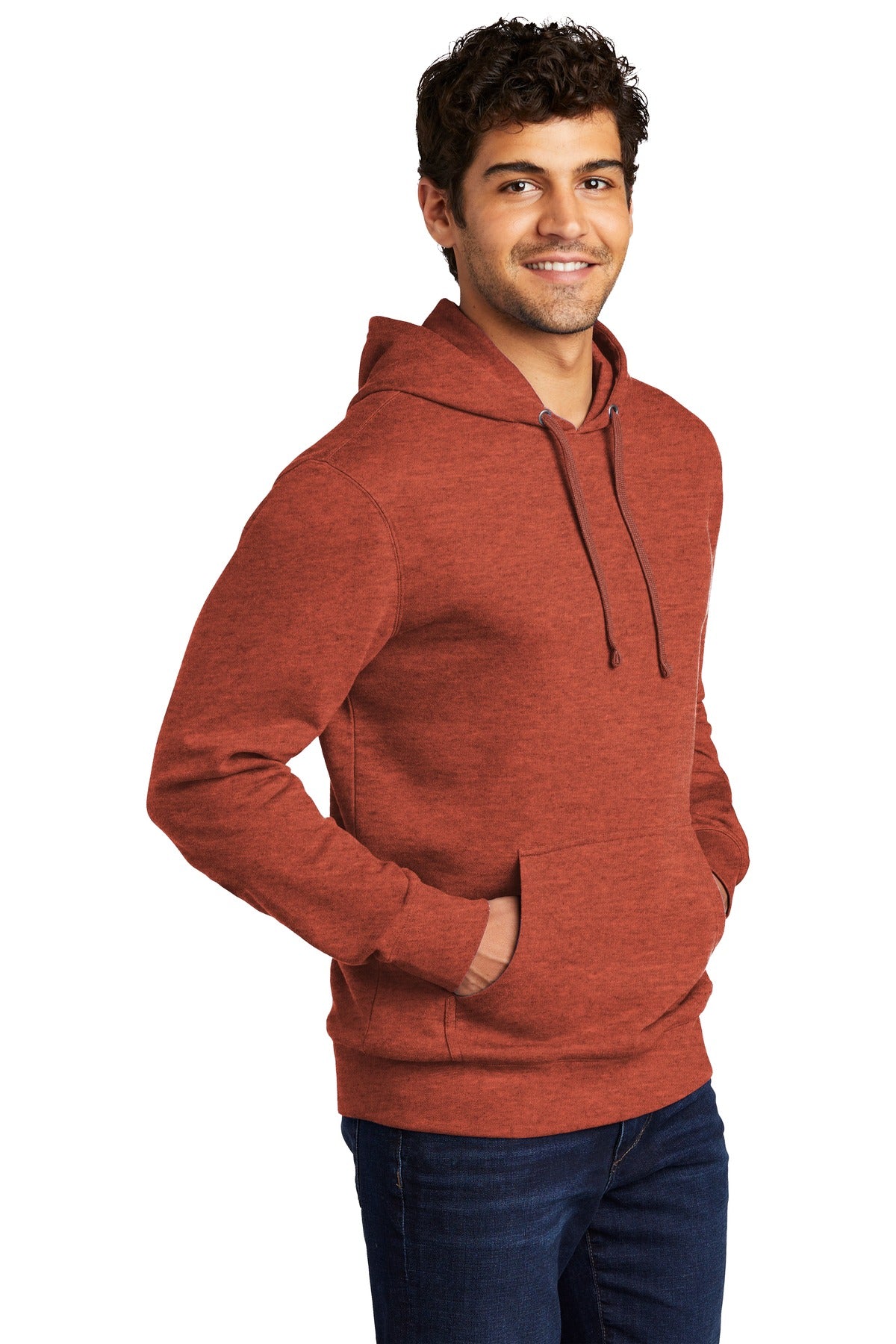 Ht Russet District V.I.T. Fleece Hoodie DT6100 plain
