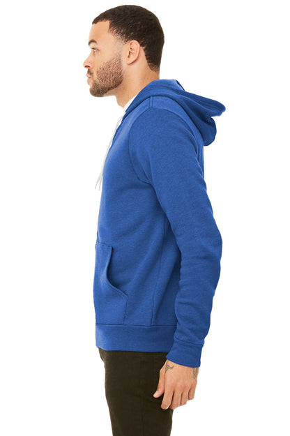 Ht True Royal BELLA+CANVAS Unisex Sponge Fleece Pullover Hoodie. BC3719 plain