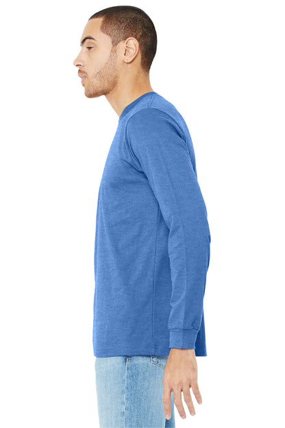 HtClmbBl BELLA+CANVAS Unisex Heather CVC Long Sleeve Tee BC3501CVC plain