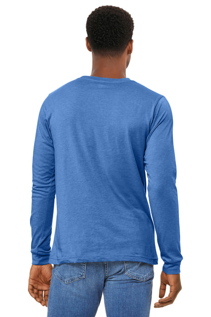 HtClmbBl BELLA+CANVAS Unisex Heather CVC Long Sleeve Tee BC3501CVC plain