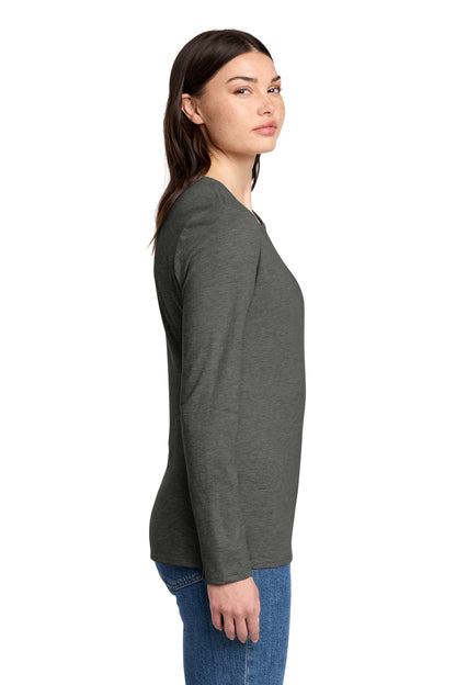 HtdChar District Women's Perfect Blend CVC Long Sleeve Tee DT110 plain
