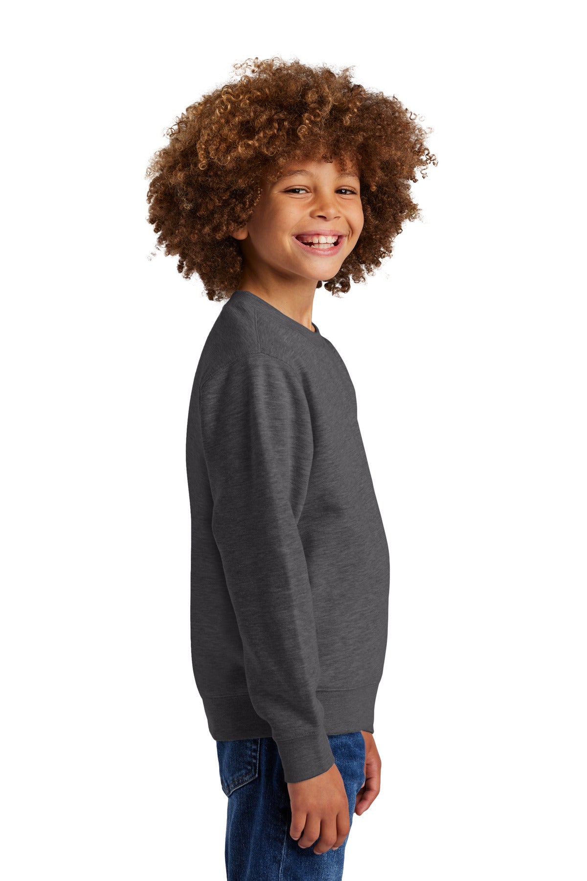 HtdChar District Youth V.I.T. Fleece Crew DT6104Y plain