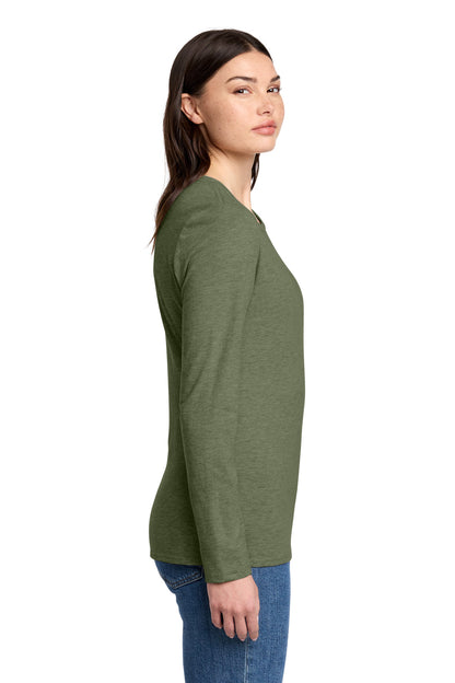HtdOlive District Women's Perfect Blend CVC Long Sleeve Tee DT110 plain