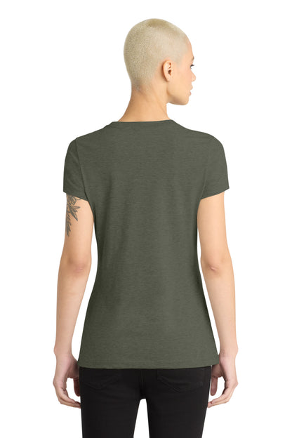 HtdOlive District Women's Perfect Blend CVC Tee. DM108L plain