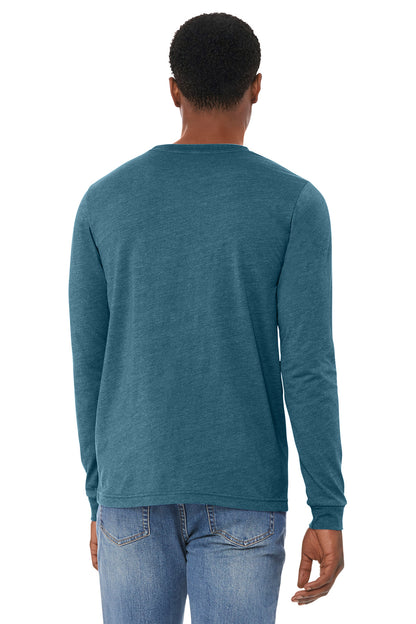 HtDpTeal BELLA+CANVAS Unisex Heather CVC Long Sleeve Tee BC3501CVC plain