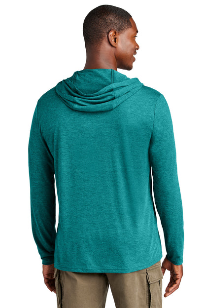 HtdTeal District Perfect Tri Long Sleeve Hoodie. DM139 plain
