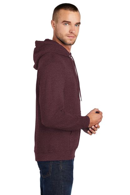 Hthr Ath Marn Port & Co Core Fleece Pullover Hooded Sweatshirt. PC78H