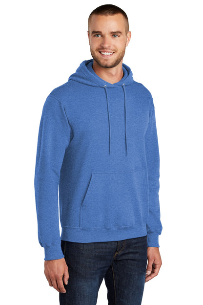 Hthr Royal Port & Co Core Fleece Pullover Hooded Sweatshirt. PC78H