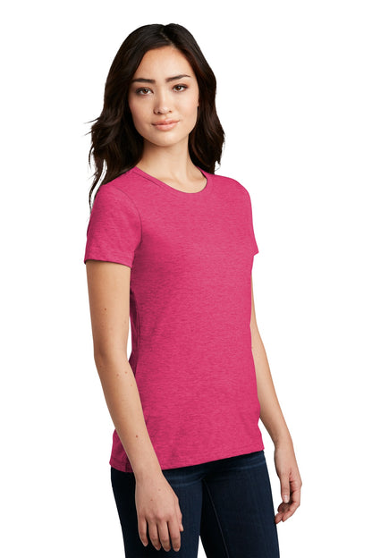 Hthr Watermlon District Women's Perfect Blend CVC Tee. DM108L plain