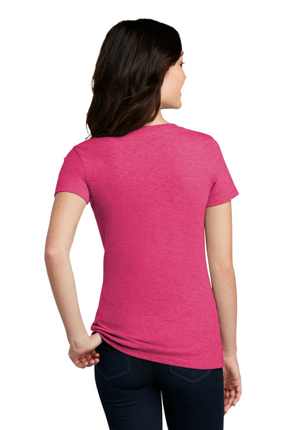 Hthr Watermlon District Women's Perfect Blend CVC Tee. DM108L plain
