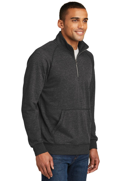 Hthrd Black District Lightweight Fleece 1/4-Zip. DM392 plain