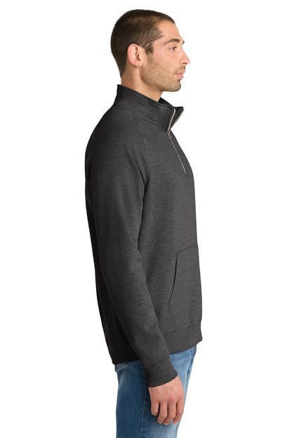 Hthrd Black District Lightweight Fleece 1/4-Zip. DM392 plain