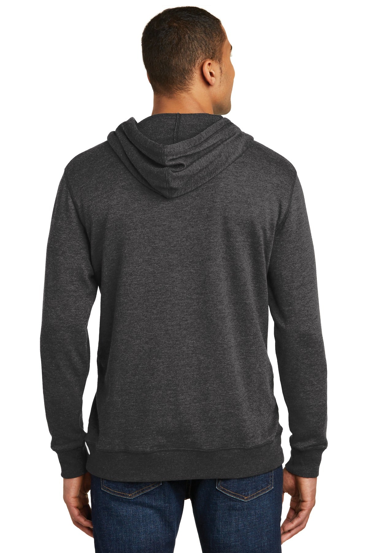 Hthrd Black District Lightweight Fleece Hoodie. DM391 plain