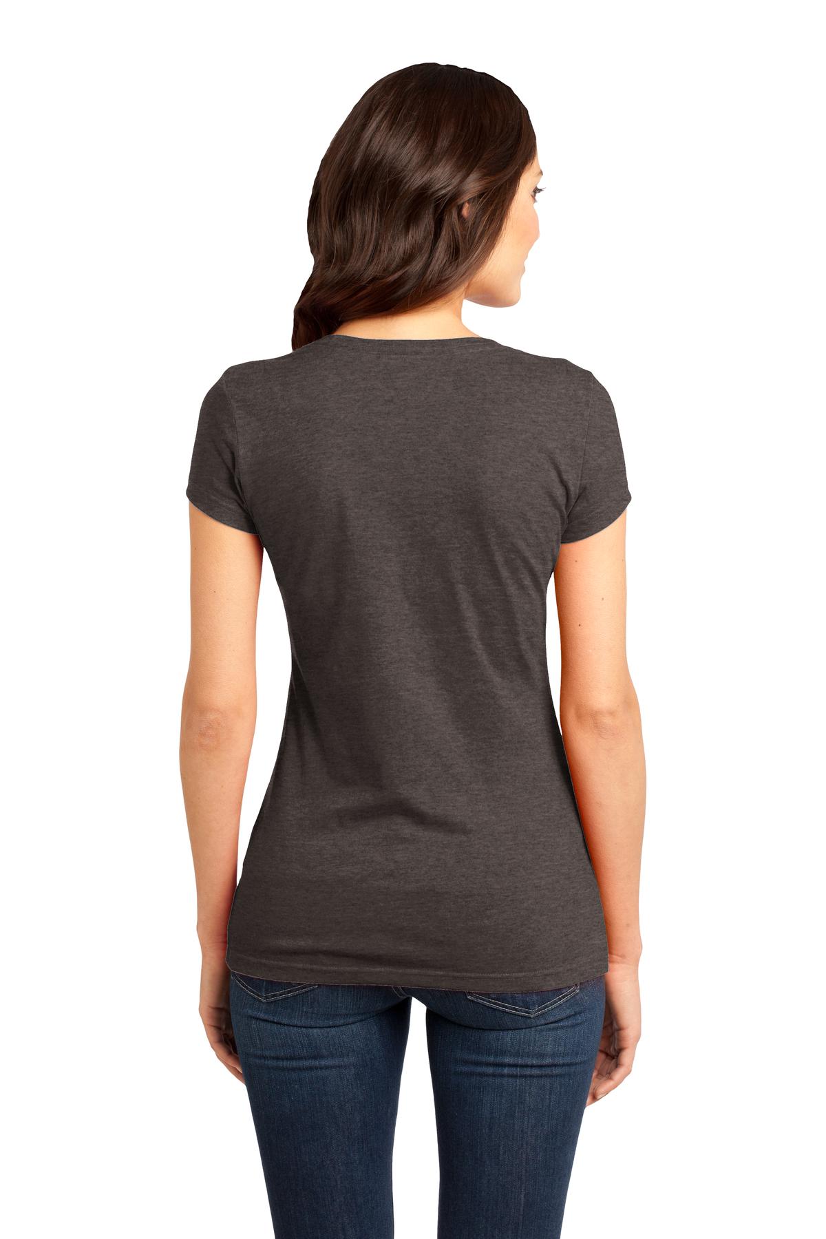 Hthrd Brown District Women's Fitted Very Important Tee . DT6001 plain