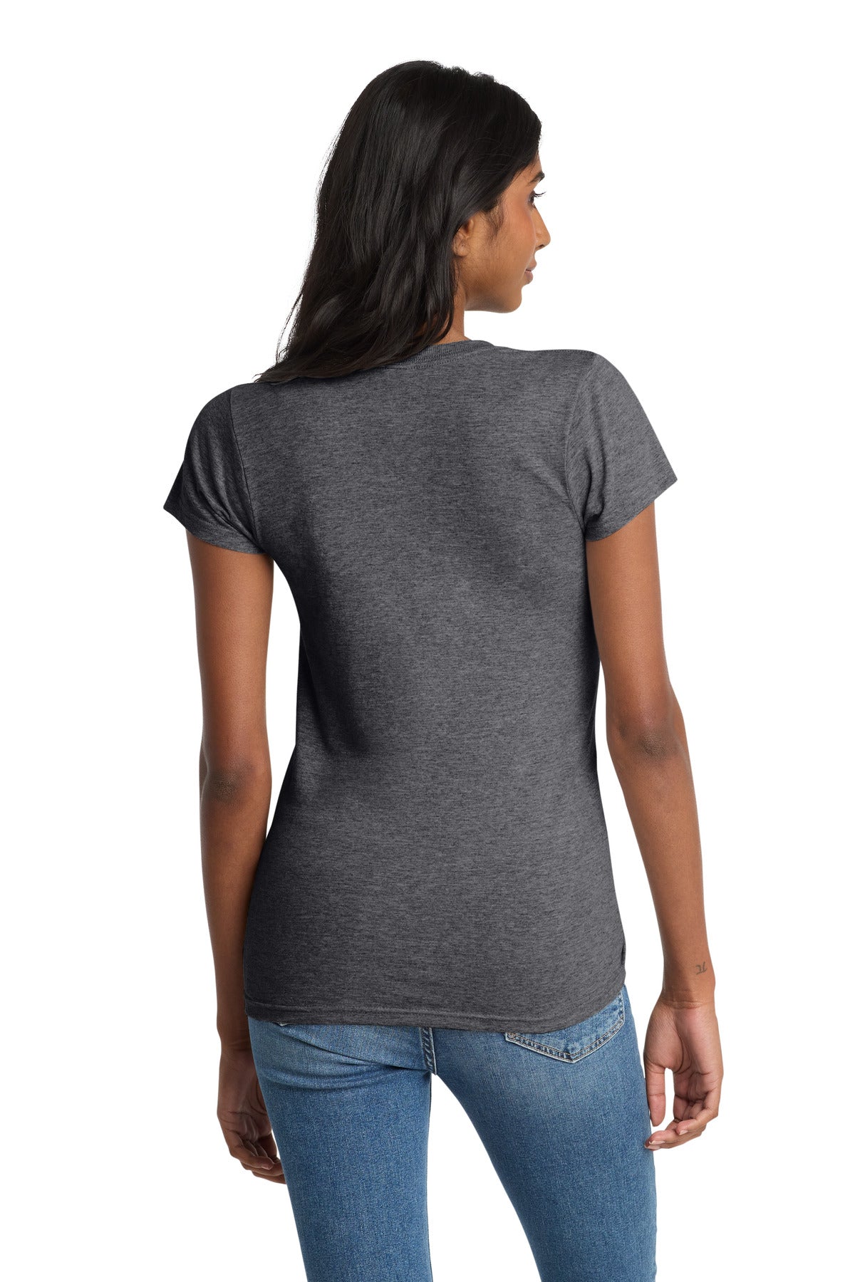 Hthrd Charcoal District Women's Fitted The Concert Tee DT5001 plain