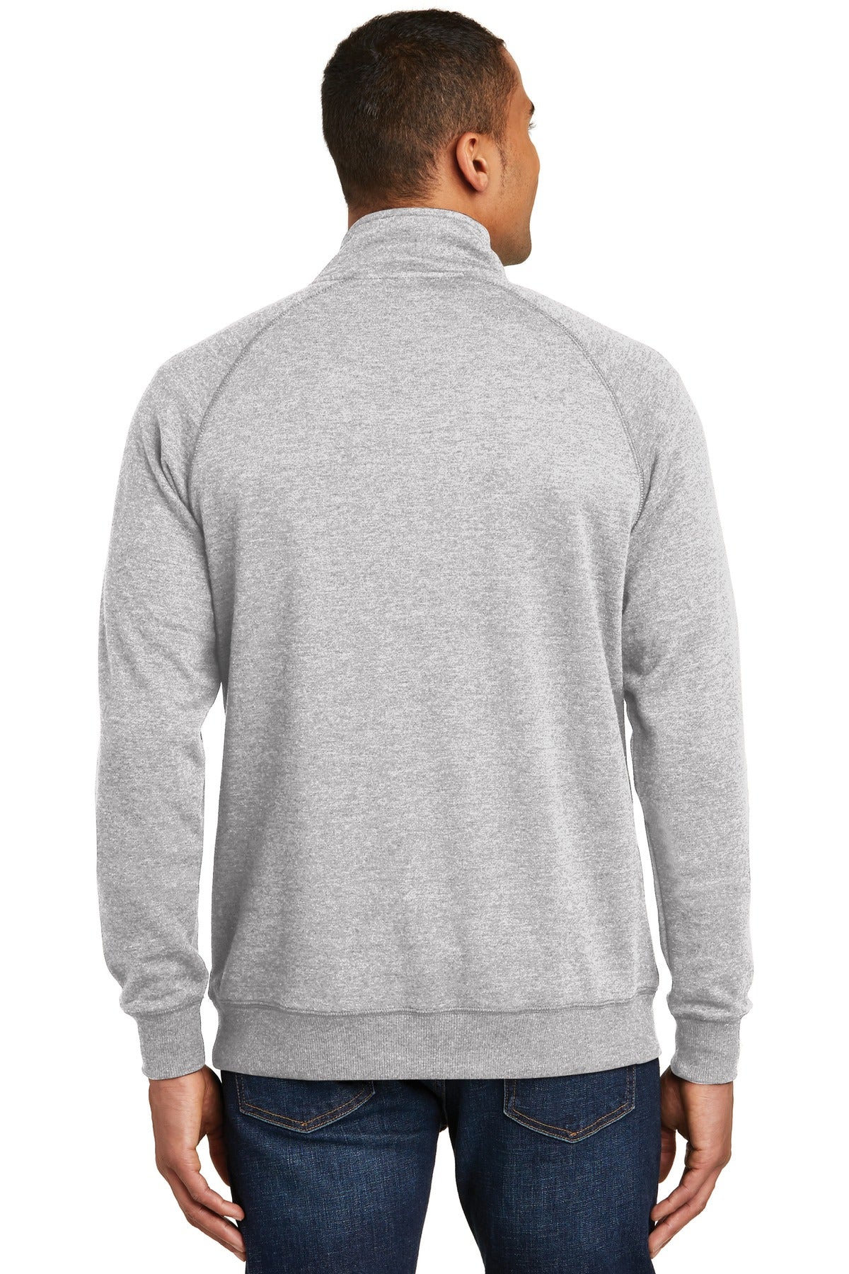 Hthrd Grey District Lightweight Fleece 1/4-Zip. DM392 plain
