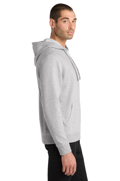 Hthrd Grey District Lightweight Fleece Hoodie. DM391 plain