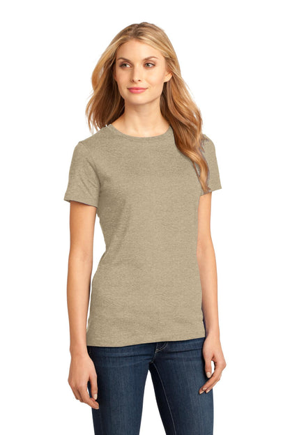 Hthrd Latte District Women's Perfect Weight Tee. DM104L plain