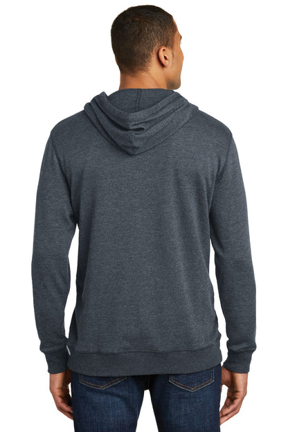 Hthrd Navy District Lightweight Fleece Hoodie. DM391 plain