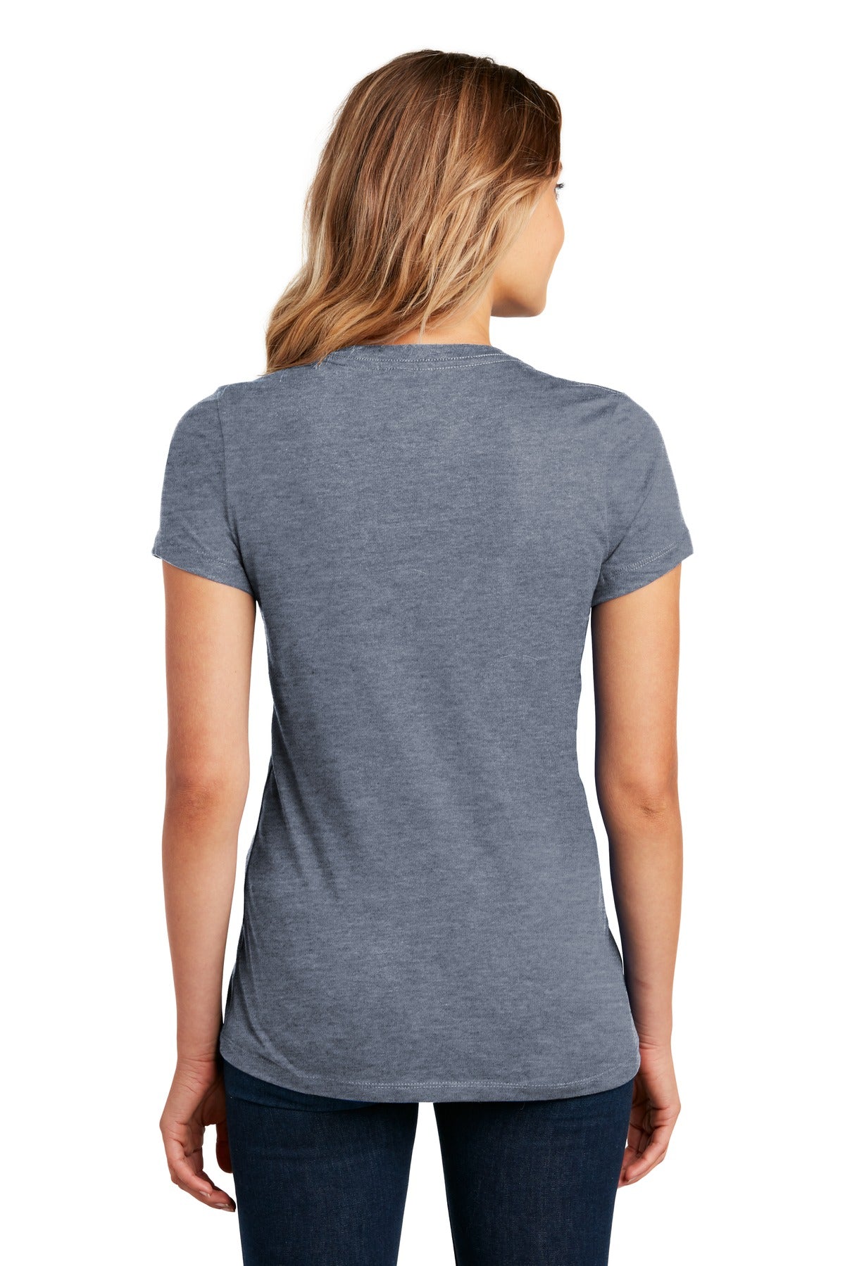 Hthrd Navy District Women's Perfect Weight Tee. DM104L plain