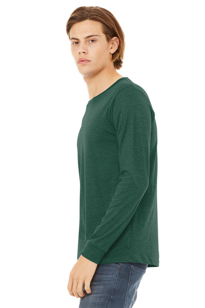 HthrForest BELLA+CANVAS Unisex Heather CVC Long Sleeve Tee BC3501CVC plain
