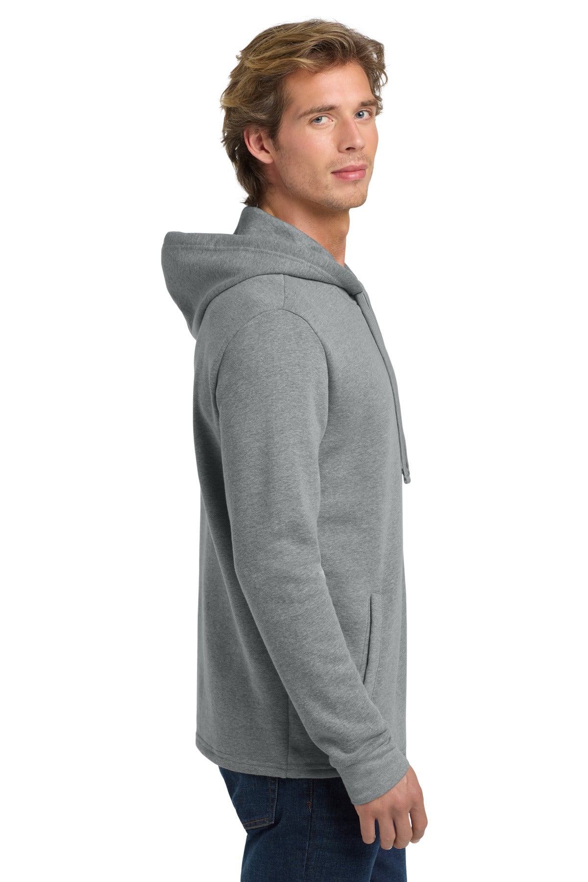 HthrGray Next Level Apparel Adult Malibu Pullover Hoodie. NL9300 plain