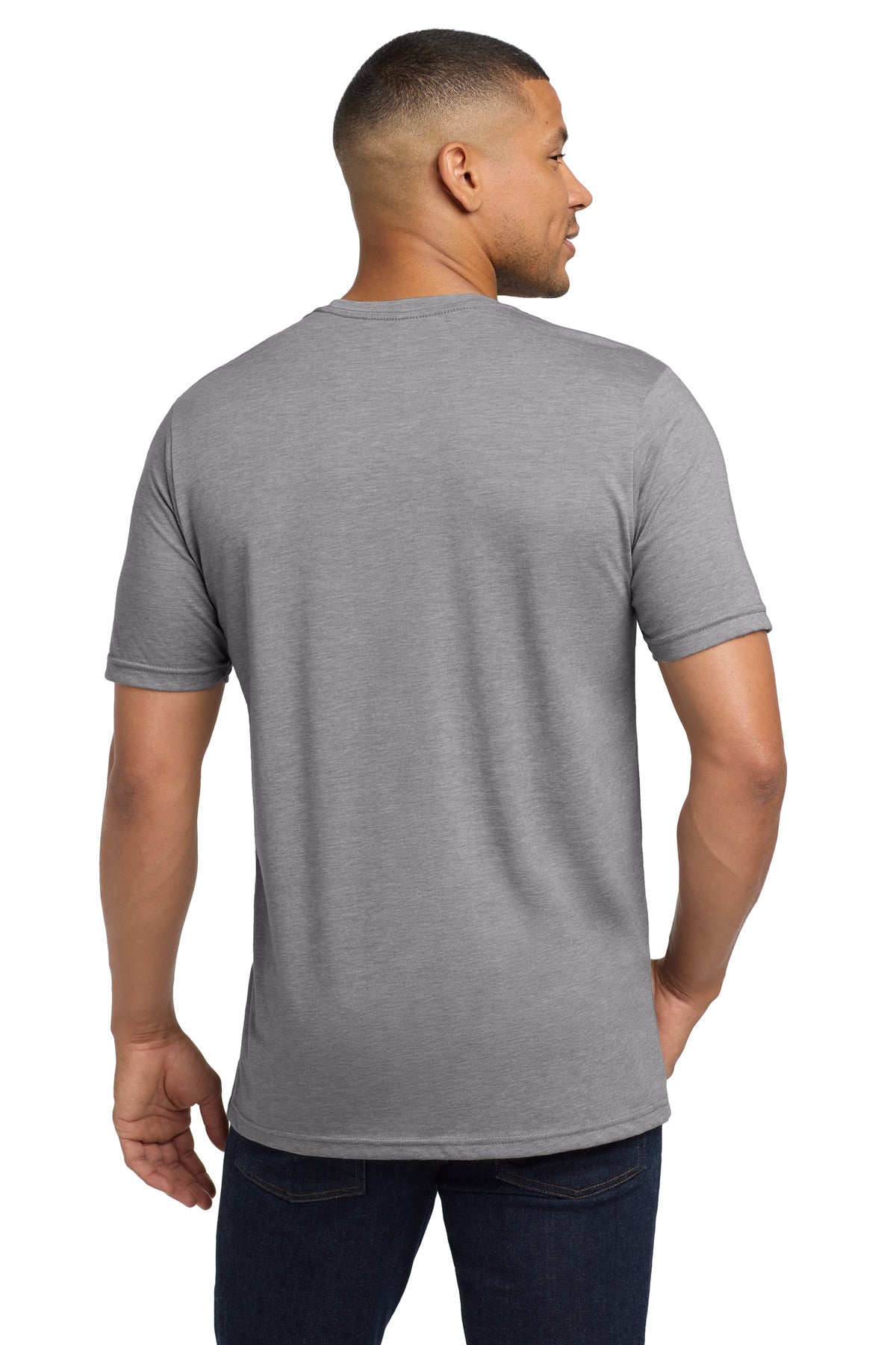 HthrGray Next Level Apparel Adult Poly/Cotton Tee. NL6200 plain