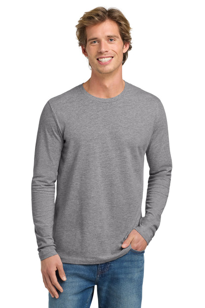 HthrGray Next Level Apparel Cotton Long Sleeve Tee. NL3601 plain