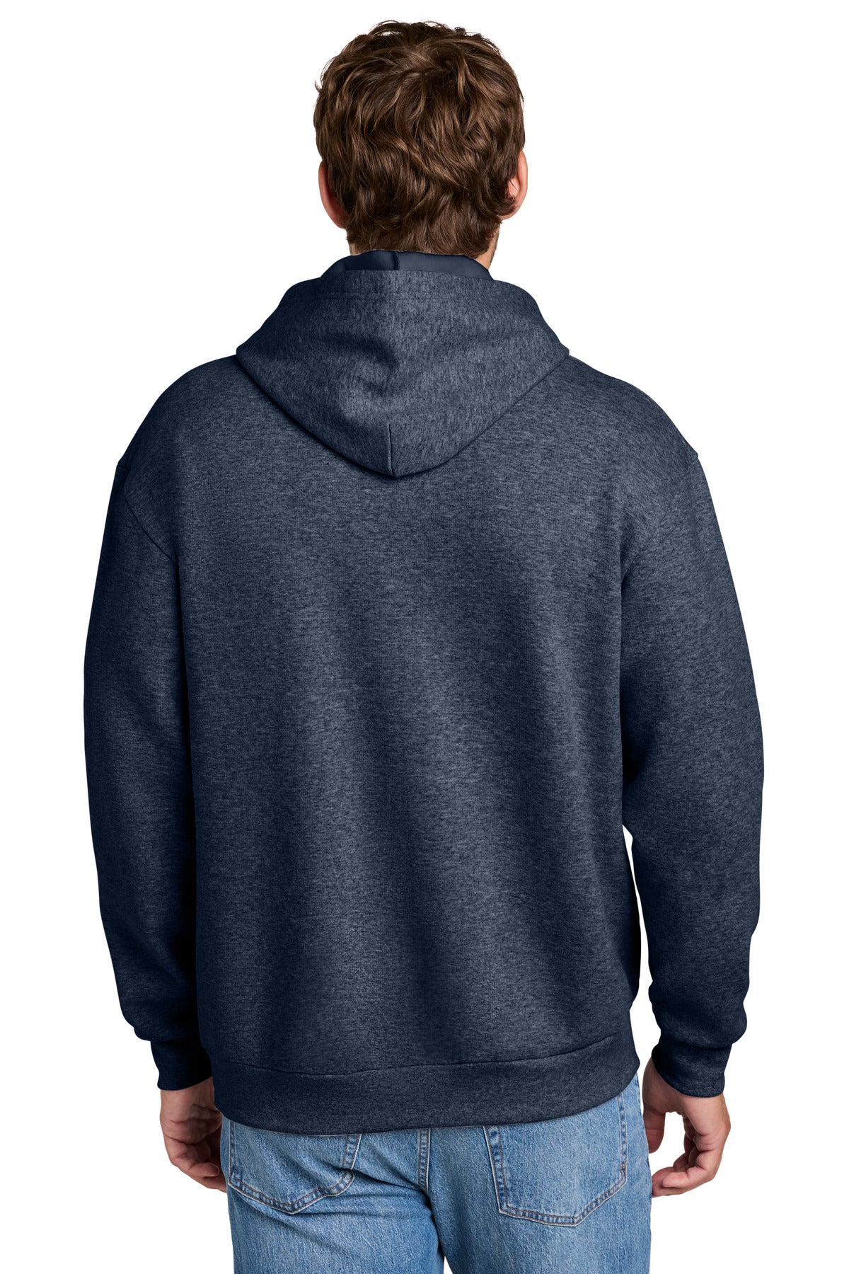 HthrNavy Port & Co Easy Fleece Pullover Hooded Sweatshirt PC68H