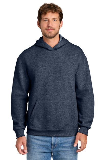 HthrNavy Port & Co Easy Fleece Pullover Hooded Sweatshirt PC68H