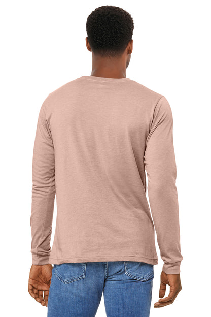 HthrPeach BELLA+CANVAS Unisex Heather CVC Long Sleeve Tee BC3501CVC plain